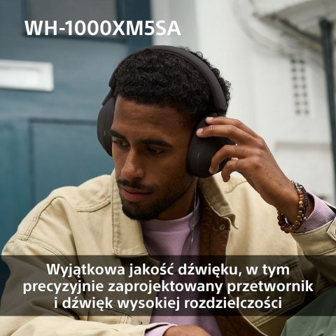 Słuchawki bezprzewodowe SONY WH-1000XM5SA Black (OUTLET)