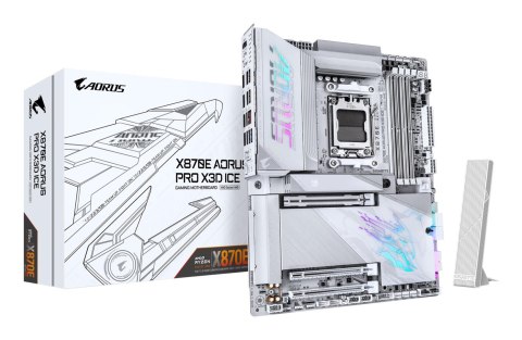 GIGABYTE X870E AORUS PRO X3D ICE AMD X870E Gniazdo AM5 ATX