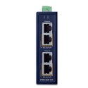 PLANET Industrial 2-port 10/100/1000T Gigabit Ethernet Obsługa PoE Niebieski