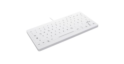 CHERRY AK-C4112 - Klawiatura medyczna kompaktowa podświetlana USB QWERTZ niemiecka biała