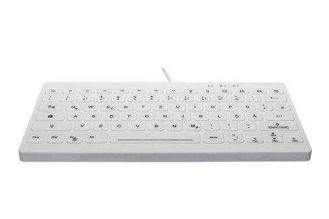 CHERRY AK-C4112 - Klawiatura medyczna kompaktowa podświetlana USB QWERTZ niemiecka biała