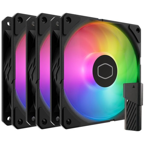 Cooler Master SickleFlow Edge 120 ARGB 3-Pack Fan Kit Obudowa komputera Wentylator 12 cm Czarny 1 szt.