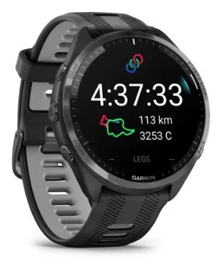 Garmin Forerunner 965 3,56 cm (1.4") AMOLED 47 mm Cyfrowy 454 x 454 px Ekran dotykowy Czarny Wi-Fi GPS