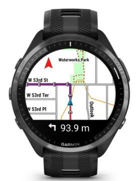 Garmin Forerunner 965 3,56 cm (1.4") AMOLED 47 mm Cyfrowy 454 x 454 px Ekran dotykowy Czarny Wi-Fi GPS