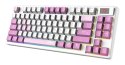 MSI FORGE GK600 TKL WIRELESS VIOLET klawiatura Gaming USB + Bluetooth QWERTY Hiszpański Różowy, Fioletowy, Biały
