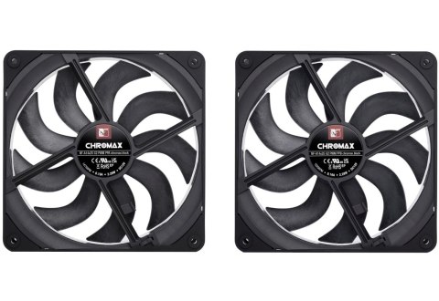 Noctua 140mm NF-A14x25 G2 PWM Sx2 PP chromax.black edition - zestaw dwóch wentylatorów