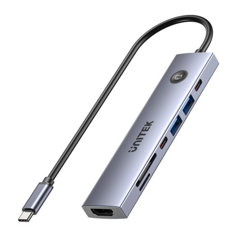 UNITEK HUB USB-C 7W1 PD 100W HDMI 2.0 Z ON/OFF