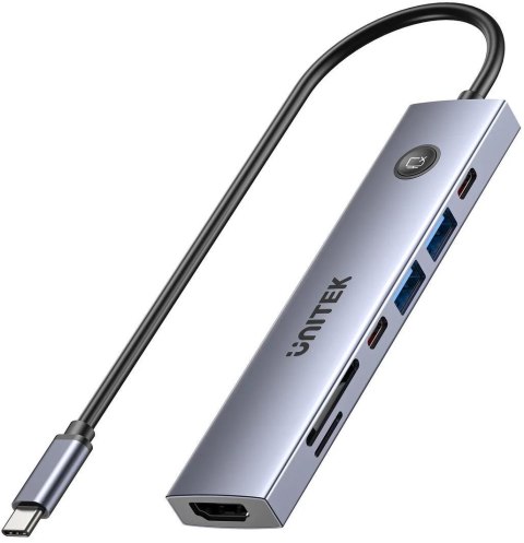 UNITEK HUB USB-C 7W1 PD 100W HDMI 2.0 Z ON/OFF