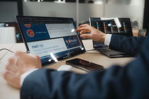 Monitor komputerowy Verbatim 49593 43,9 cm (17.3") 1920 x 1080 px Full HD LCD Ekran dotykowy Czarny