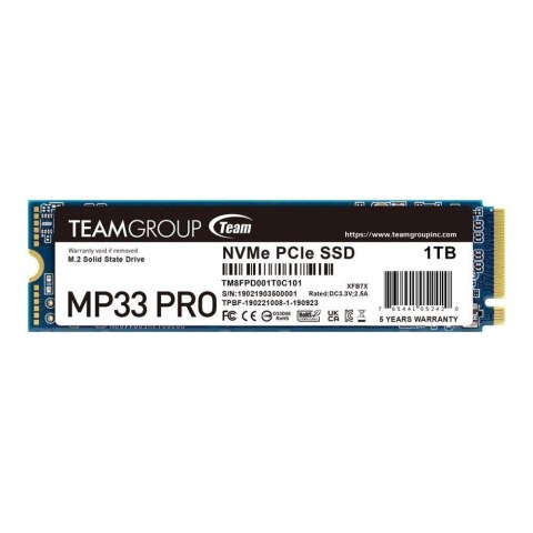 Team Group MP33 Pro NVMe SSD, PCIe 3.0 M.2 Type 2280 — 1 TB