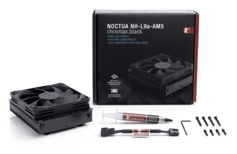 Noctua NH-L9A-AM5 CHROMAX.BLACK system chłodzenia komputerów Procesor Chłodnica powietrza 9,2 cm Czarny 1 szt.