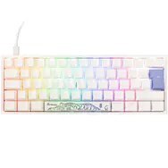 Klawiatura gamingowa Ducky One 2 Pro Mini White Edition, dioda RGB - Cherry Silent Red