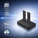 Qoltec Stacja dokująca dysków SSD M.2 NVMe| PCIe | USB-C | 20Gb/s | DUAL 2 x 8TB | klonowanie offline