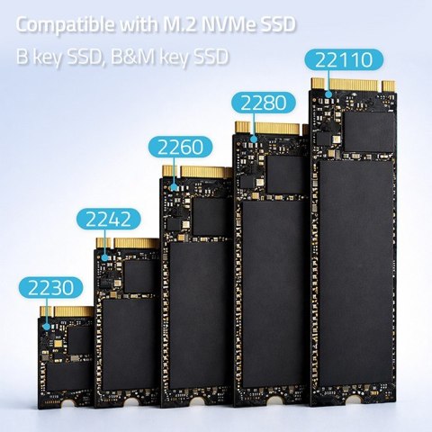Qoltec Stacja dokująca dysków SSD M.2 NVMe| PCIe | USB-C | 20Gb/s | DUAL 2 x 8TB | klonowanie offline
