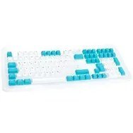 Zestaw Ducky Keycap, PBT, ISO (DE) - biały/niebieski