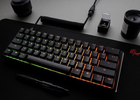 Ducky One 3 Classic Mini klawiatura Gaming USB Niemiecki Czarny, Biały