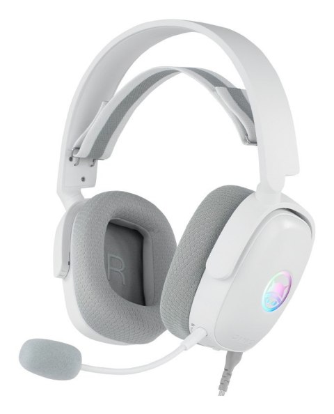GAMIAC HS71 Zestaw słuchawkowy Przewodowa Opaska na głowę Gaming USB Type-C Biały