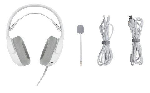 GAMIAC HS71 Zestaw słuchawkowy Przewodowa Opaska na głowę Gaming USB Type-C Biały