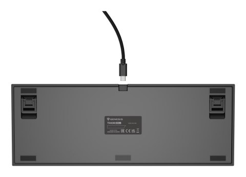 GENESIS Thor 404 TKL klawiatura Gaming USB QWERTY Amerykański międzynarodowy Czarny