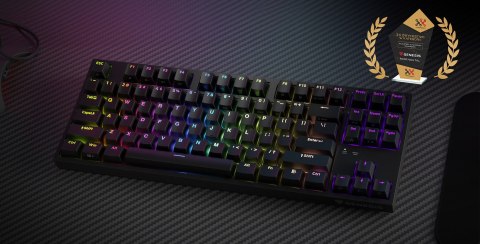 GENESIS Thor 404 TKL klawiatura Gaming USB QWERTY Amerykański międzynarodowy Czarny