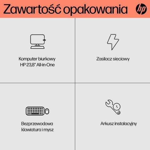 HP AIO 24-cr0184nw Ryzen 5 7520U 23.8"FHD IPS 250nits AG 16GB LPDDR5 SSD512 Radeon 610M Cam720p kB+Mouse NoOS Shell White 2Y