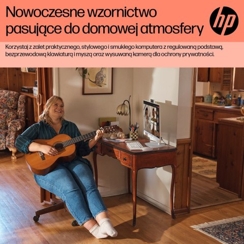 HP AIO 24-cr0184nw Ryzen 5 7520U 23.8"FHD IPS 250nits AG 16GB LPDDR5 SSD512 Radeon 610M Cam720p kB+Mouse NoOS Shell White 2Y