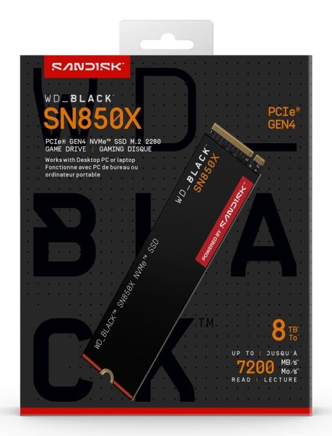 SSD WD Black SN850X 8TB NVMe WDS800T2X0E