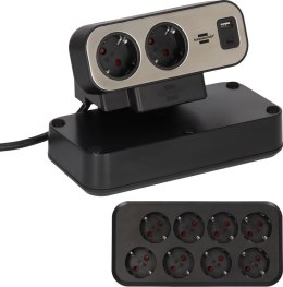 Brennenstuhl Duplex Gniazdo stołowe 1x USB A & C, 10x Schuko