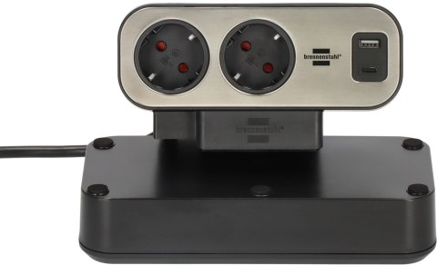Brennenstuhl Duplex Gniazdo stołowe 1x USB A & C, 10x Schuko