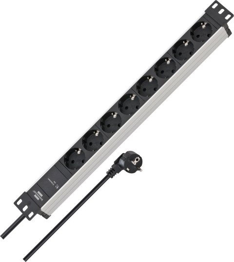 Brennenstuhl - SS 19.500A - Alu-Line - Listwa zasilająca 8-drożna, 2m