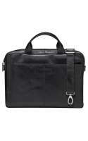 Dbramante1928 Amalienborg - skórzana torba z paskiem na ramię oraz kieszenią na laptop 15" (black)