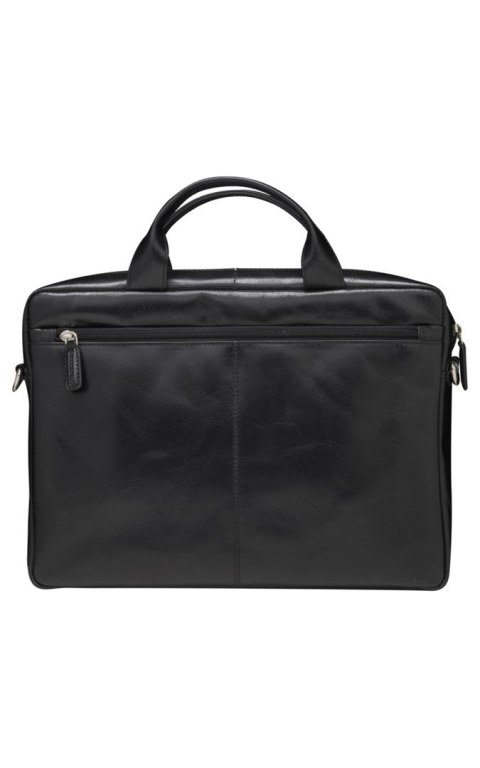 Dbramante1928 Amalienborg - skórzana torba z paskiem na ramię oraz kieszenią na laptop 15" (black)