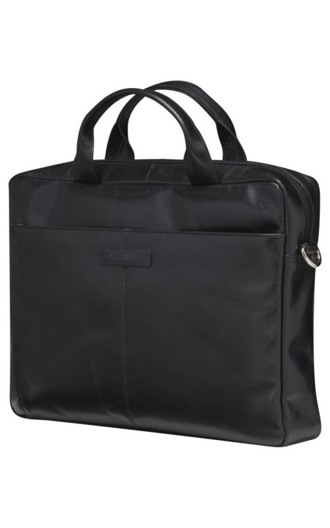 Dbramante1928 Amalienborg - skórzana torba z paskiem na ramię oraz kieszenią na laptop 15" (black)