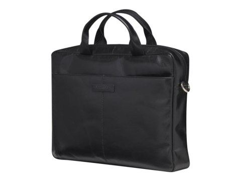 Dbramante1928 Amalienborg - skórzana torba z paskiem na ramię oraz kieszenią na laptop 15" (black)