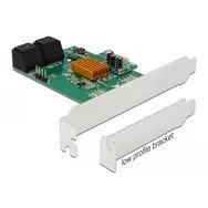 Delock - Kontroler pamięci masowej - SATA 6Gb/s Low-profile - 600 MBps - PCIe 3.0 x2
