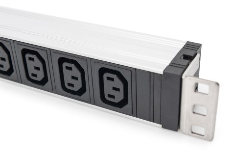 Digitus Listwa zasilająca z profilem aluminiowym, 9 gniazd, wejście IEC C14