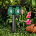 Entac Gartensteckdose mit ErdspieĂź IP44 2fach 5m