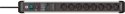 Listwa przeciwprzepięciowa Brennenstuhl 1391010800, aluminium (elok), czarna