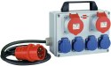 Przedłużacz Brennenstuhl BKV 2/4 T IP44, Podstawowy, Niebieski, Szary, Czerwony, 6 Gniazdo AC, CEE 5p, 2 m, 400 V