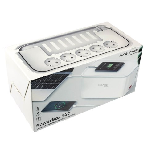 RealPower SteckdosenwĂĽrfel PowerBox 522 + 2xUSB-A / 2xUSB-C