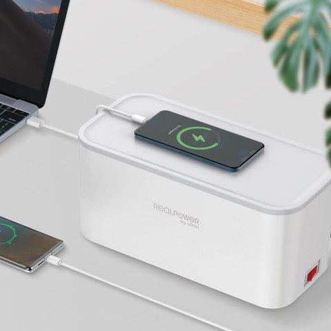 RealPower SteckdosenwĂĽrfel PowerBox 522 + 2xUSB-A / 2xUSB-C