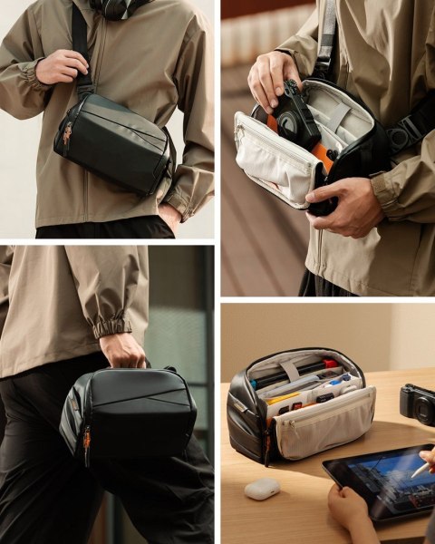 Inateck FB02001 Poliester Czarny Unisex Torba na ramię