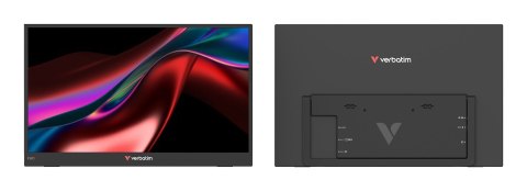 Verbatim Portable 15.6" FHD Dual Monitor Essentials Przenośny monitor Czarny 39,6 cm (15.6") LCD 1920 x 1080 px