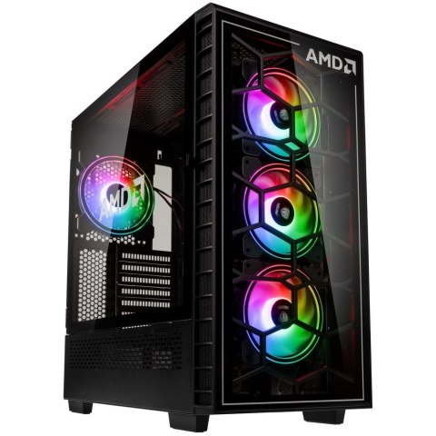 Kolink Observatory Y AMD SE ARGB Midi Tower Czarny, Przezroczysty