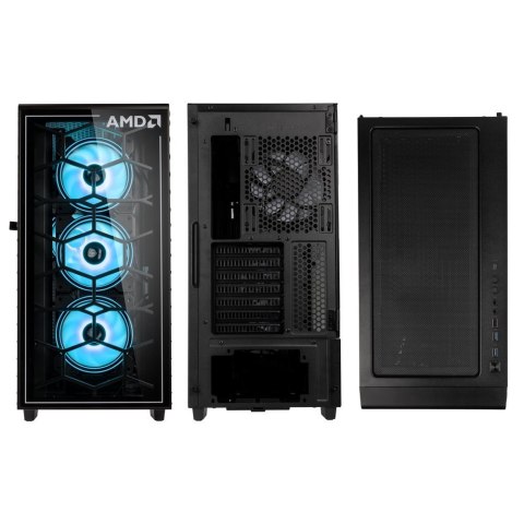 Kolink Observatory Y AMD SE ARGB Midi Tower Czarny, Przezroczysty