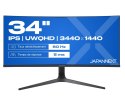 Zakrzywiony Monitor JAPANNEXT 86,4cm JN-IPS340UWQHD60C-C65W-HS z ekranem UWQHD