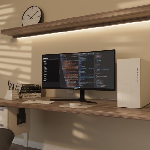 Zakrzywiony Monitor JAPANNEXT 86,4cm JN-IPS340UWQHD60C-C65W-HS z ekranem UWQHD