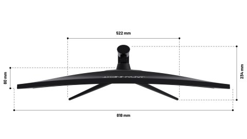 Zakrzywiony Monitor JAPANNEXT 86,4cm JN-IPS340UWQHD60C-C65W-HS z ekranem UWQHD