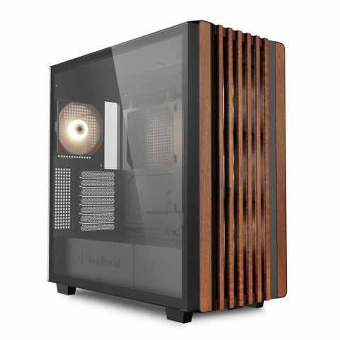 Sharkoon REBEL C70G RGB Full Tower Czarny, Drewno