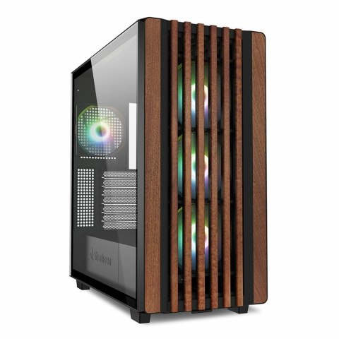 Sharkoon REBEL C70G RGB Full Tower Czarny, Drewno